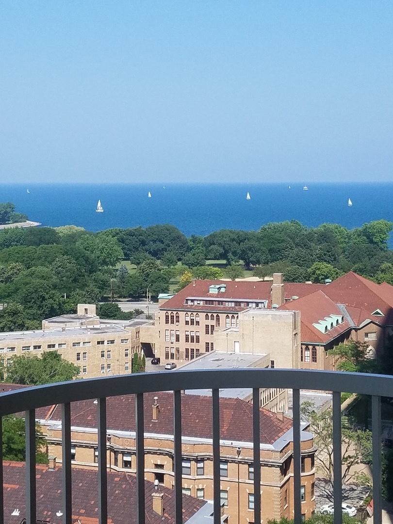 Undisclosed Address Chicago, IL 60613 - Photo 6 of 16 a view of a city from a balcony