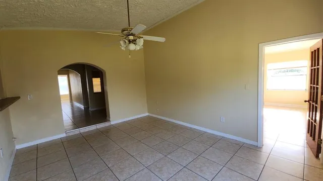 an empty room with a window