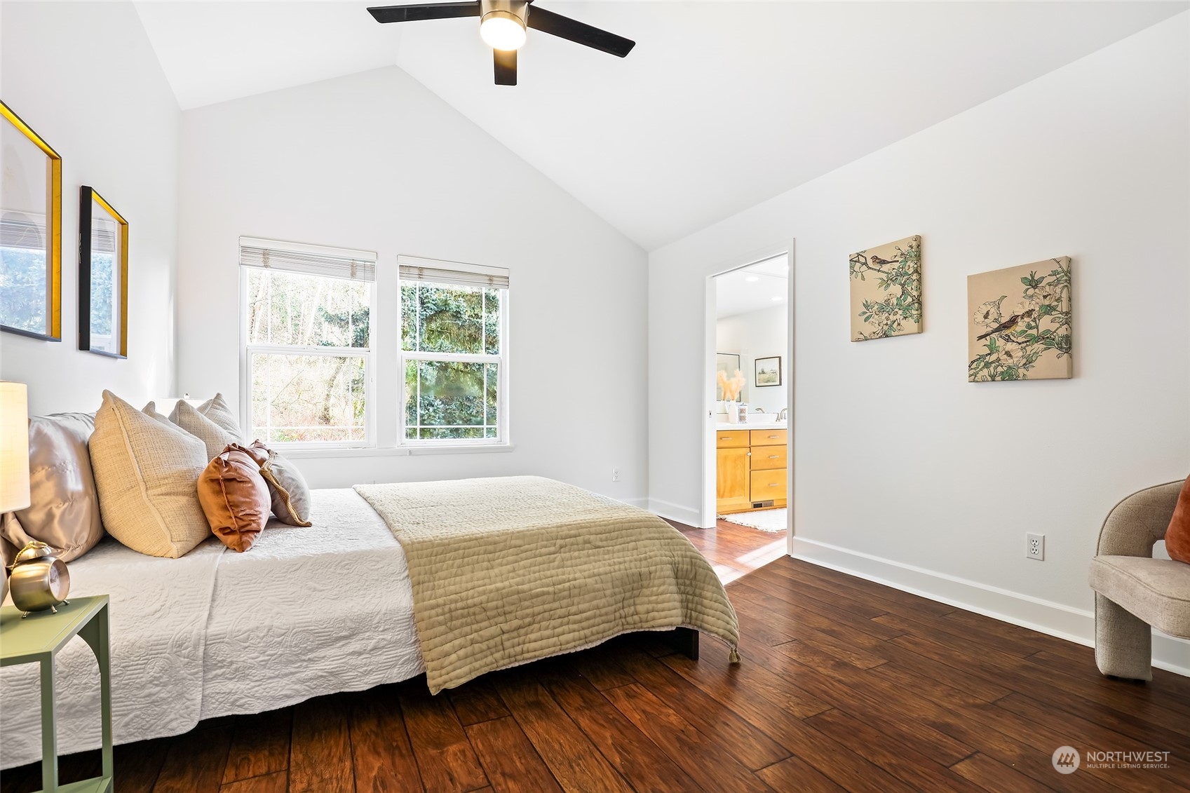 23303 8th Place West Bothell, WA 98021 - Photo 11 of 33 a bedroom with a bed and wooden floor