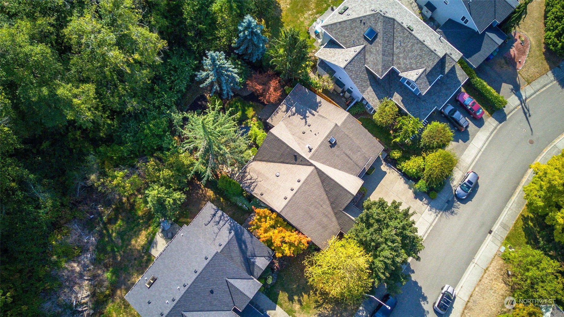 23303 8th Place West Bothell, WA 98021 - Photo 30 of 33 an aerial view of residential house with outdoor space and swimming pool