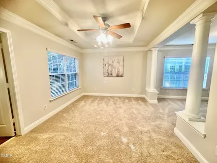 a view of an empty room and window