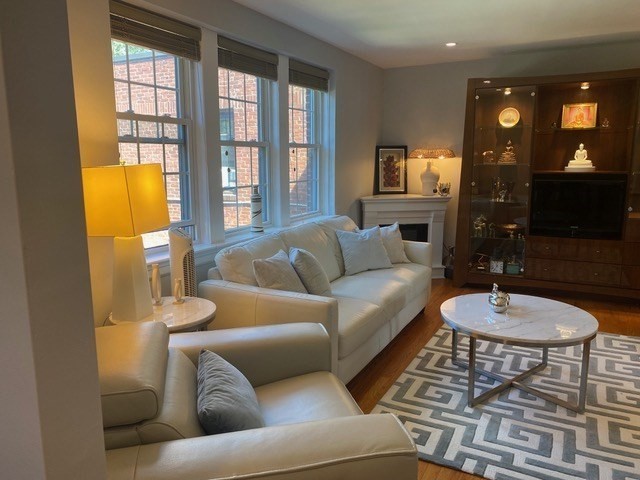 116 Floral Street, Unit 6 Newton, MA 02461 - Photo 3 of 12 a living room with furniture and a large window
