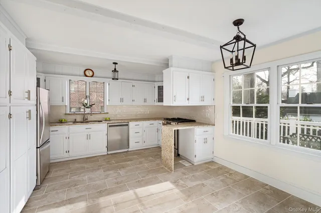 a bedroom with a bed and a mirror