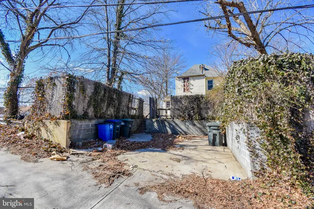 a view of a backyard with a snow