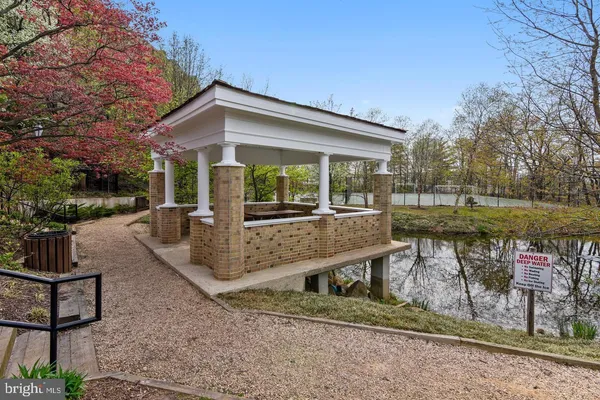 a view of street with sitting area