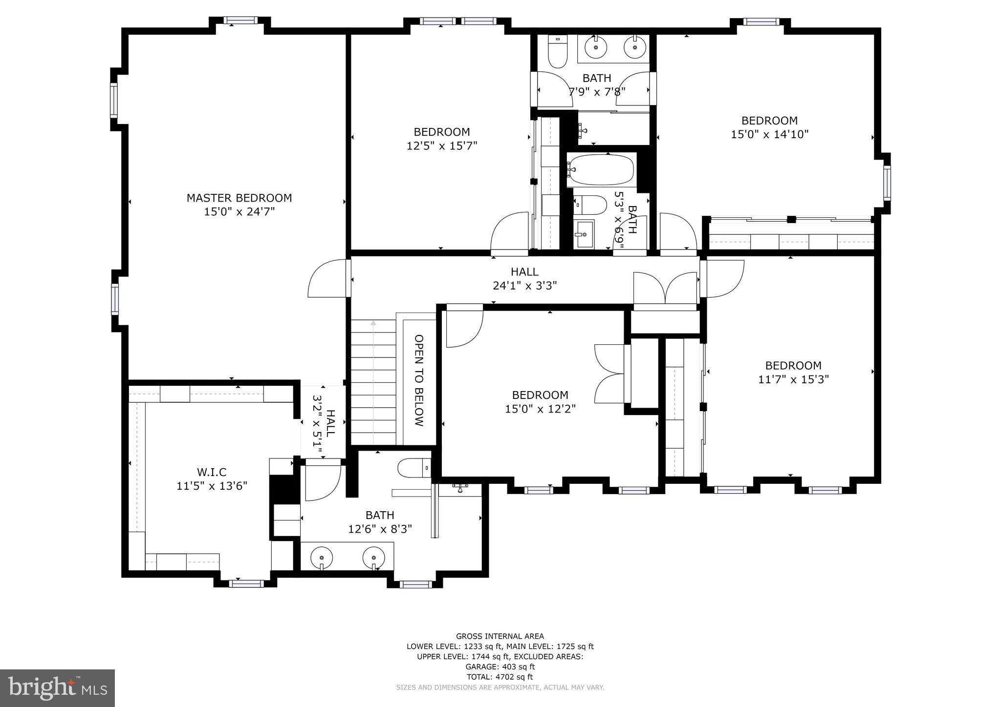 11905 Greenleaf Avenue Potomac, MD 20854 - Photo 29 of 30 Upper Level Floor Plan