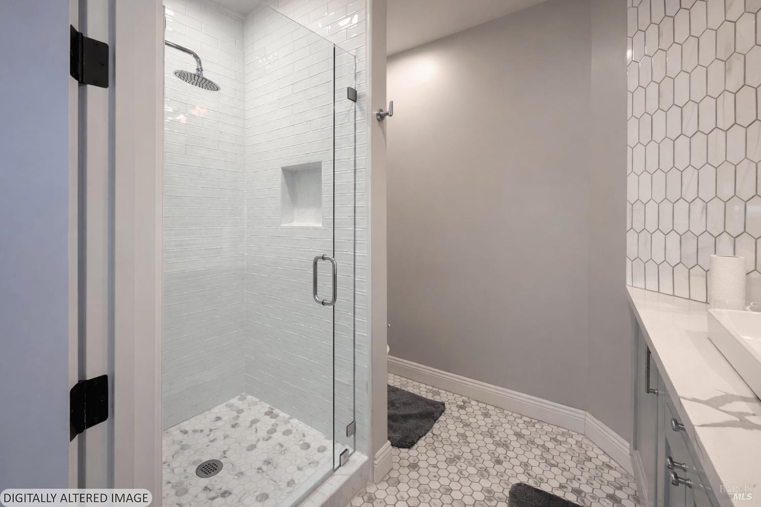 3726 Cannes Place Santa Rosa, CA 95403 - Photo 46 of 69 Look at his attention to detail on this tiled shower, floor and walls.