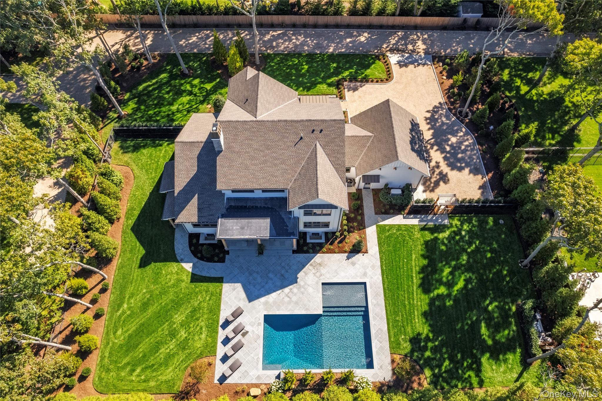 465 Ripple Water Lane Southold, NY 11971 - Photo 6 of 46 Aerial view of property and surrounding area featuring a pool