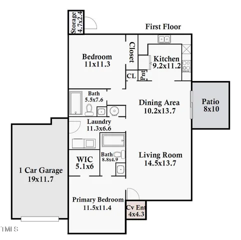 $334,500 | 5015 Silhouette Drive, Durham, NC 27713
