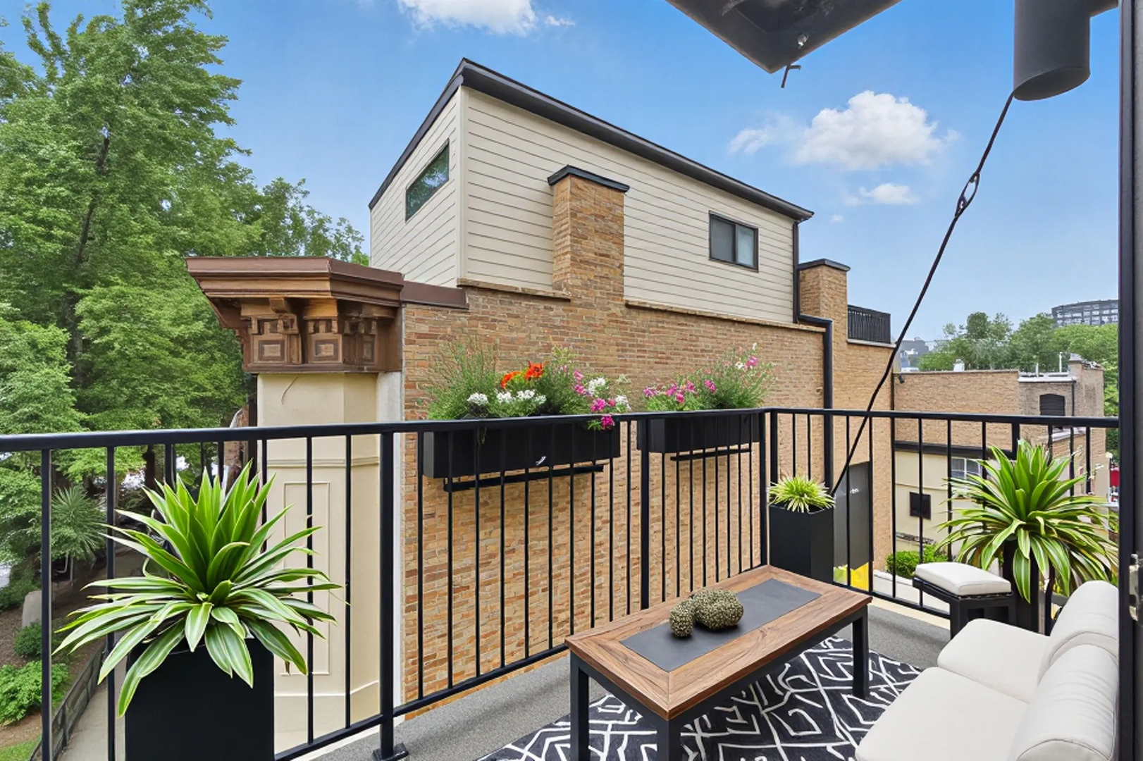 1312 West Madison Street, Unit 3A Chicago, IL 60607 - Photo 21 of 21 a view of a balcony with furniture