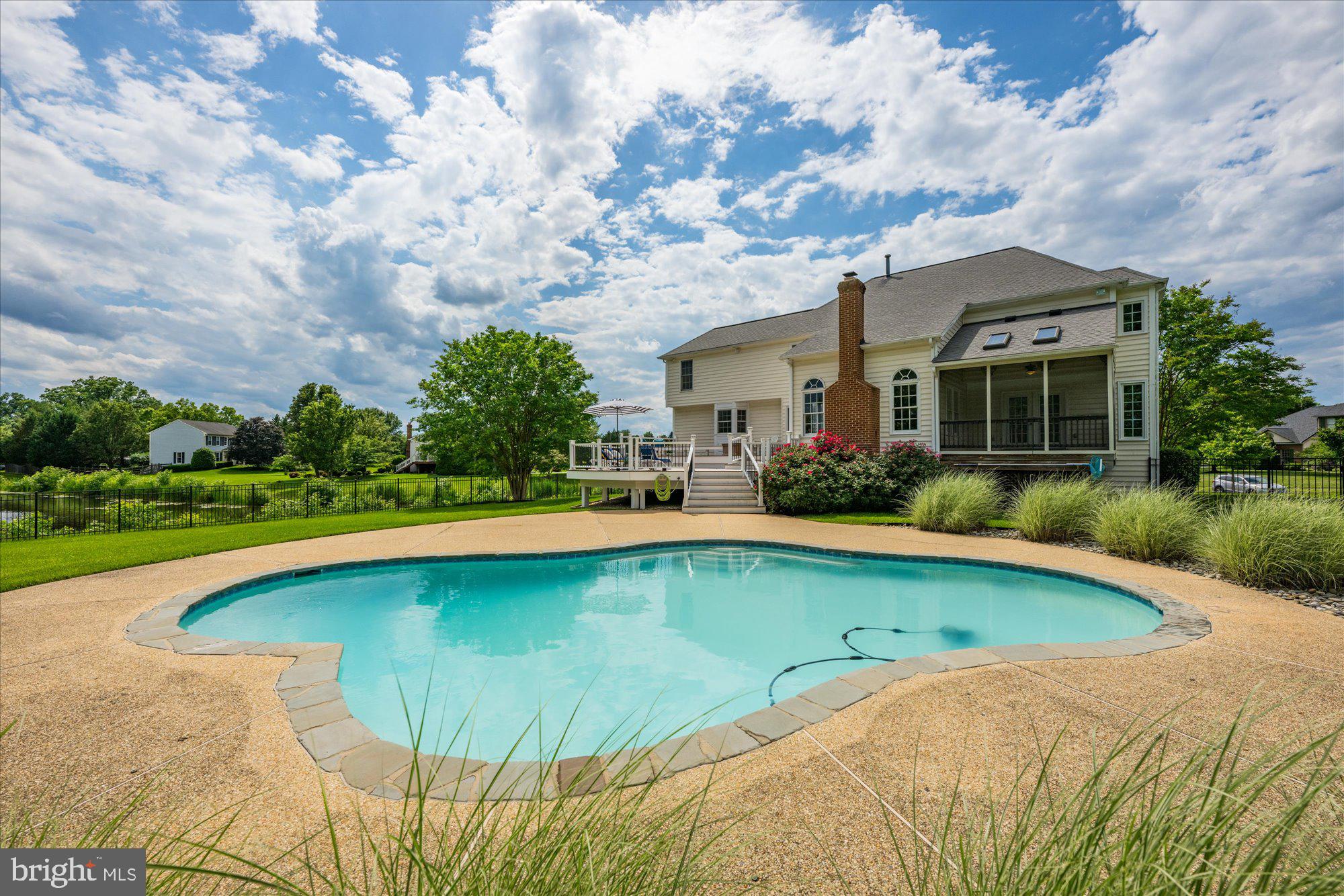 17017 Spates Hill Road Poolesville, MD 20837 - Photo 52 of 59 Rear elevation from pool