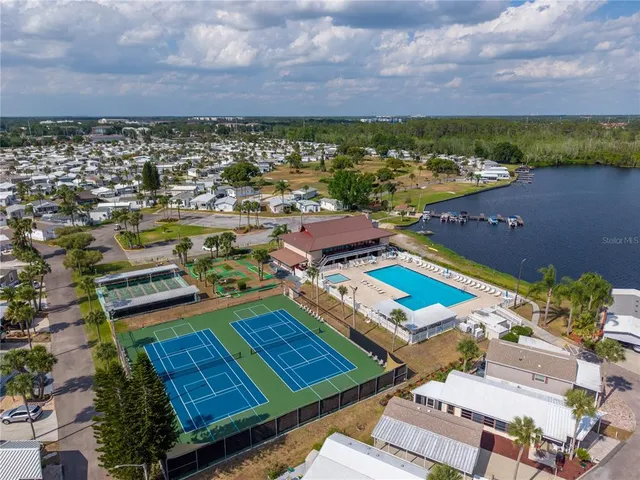 an aerial view of a city