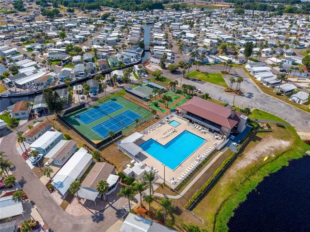 an aerial view of a city