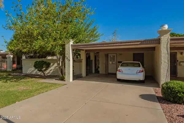 a car parked in front of house