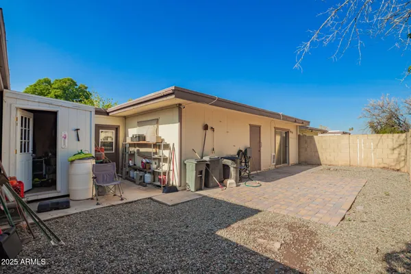 a view of a house with patio