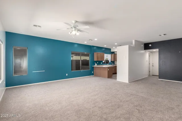 an empty room with an entryway