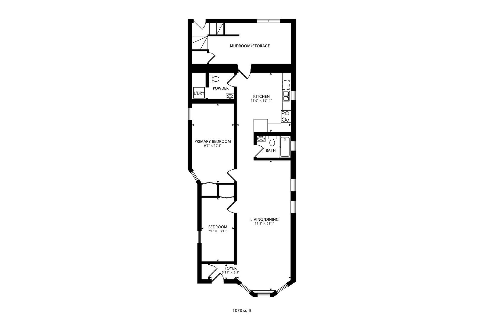 2911 North Talman Avenue, Unit 1 Chicago, IL 60618 - Photo 19 of 21 a picture of a bench in a white building