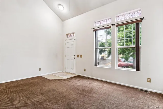 an empty room with a window