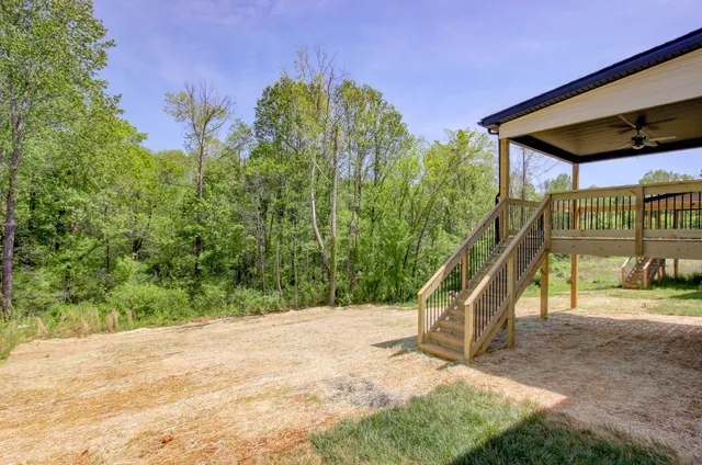 a view of a park with a slide