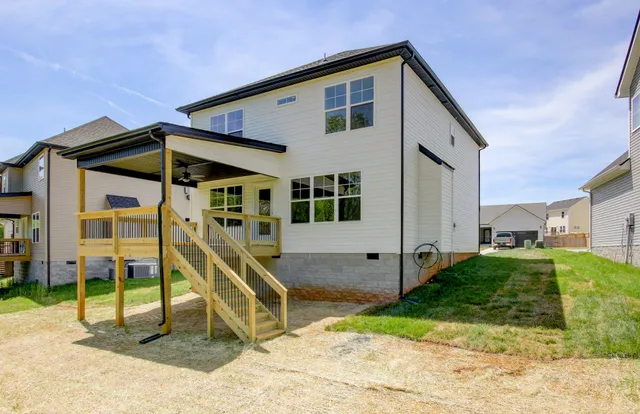 a house view with a backyard space