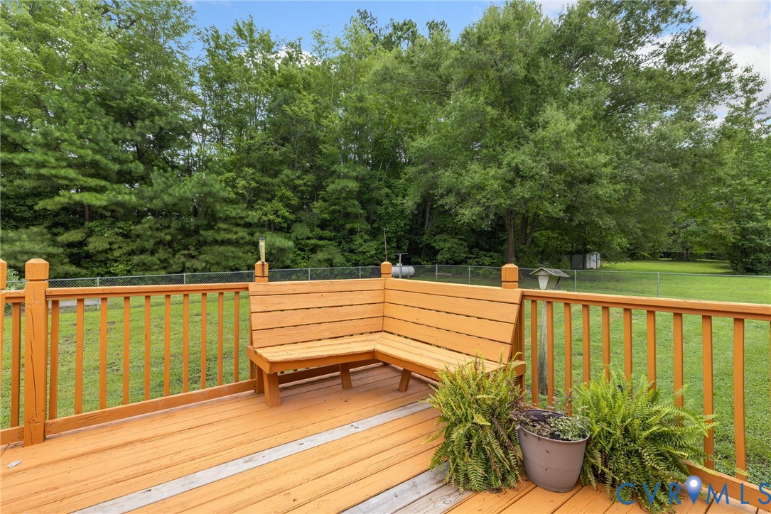 2570 Sandy Lane Victoria, VA 23974 - Photo 29 of 37 Wooden terrace featuring a fenced backyard and vie