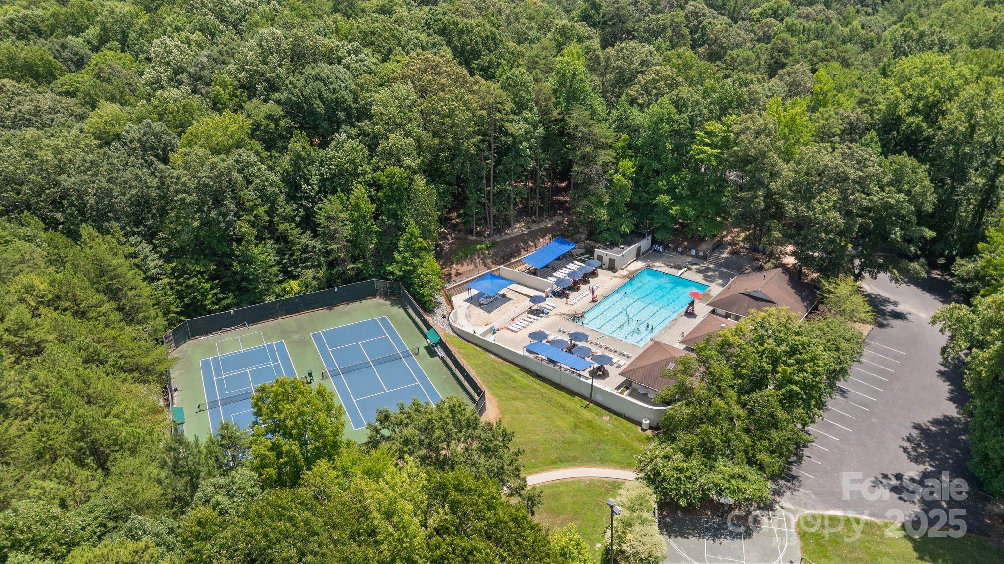3211 Planters Ridge Road Charlotte, NC 28270 - Photo 42 of 43 an aerial view of a house with a yard