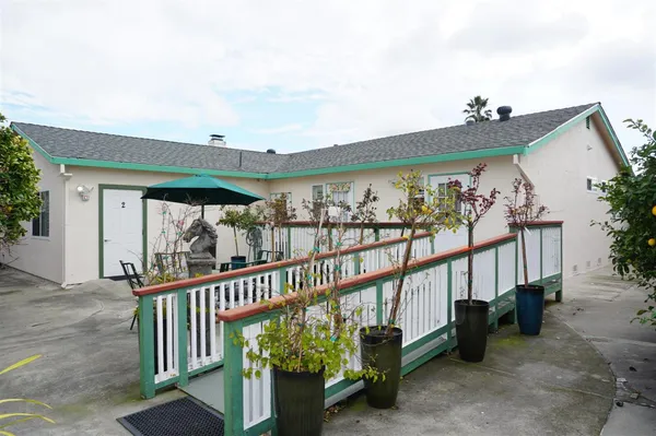 a view of a porch