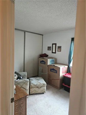 a view of a hallway with workspace