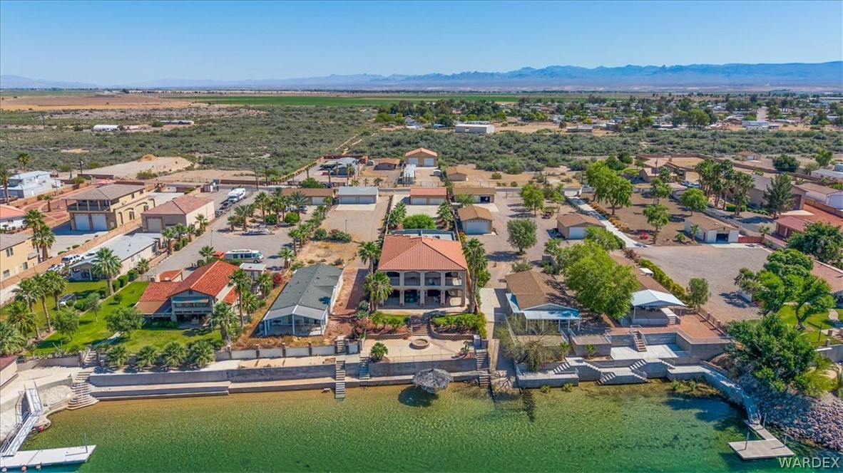 1084 Dike Road Mohave Valley, AZ 86440 - Photo 73 of 75 an aerial view of residential houses with outdoor space and ocean view