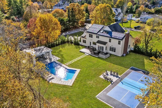 a aerial view of a house