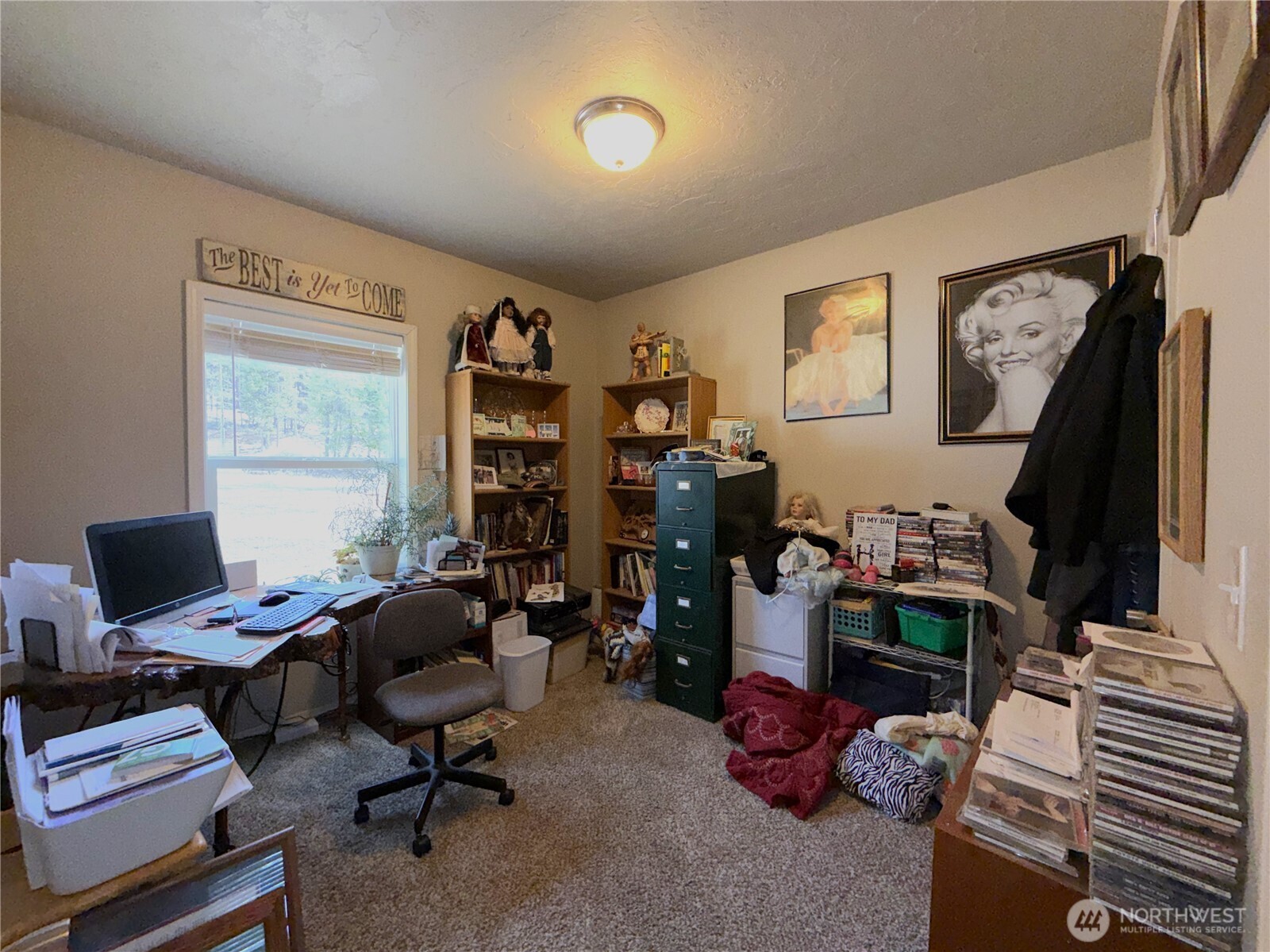 116 Cape Labelle Road Wauconda, WA 98859 - Photo 10 of 35 a view of a workspace with furniture and a window