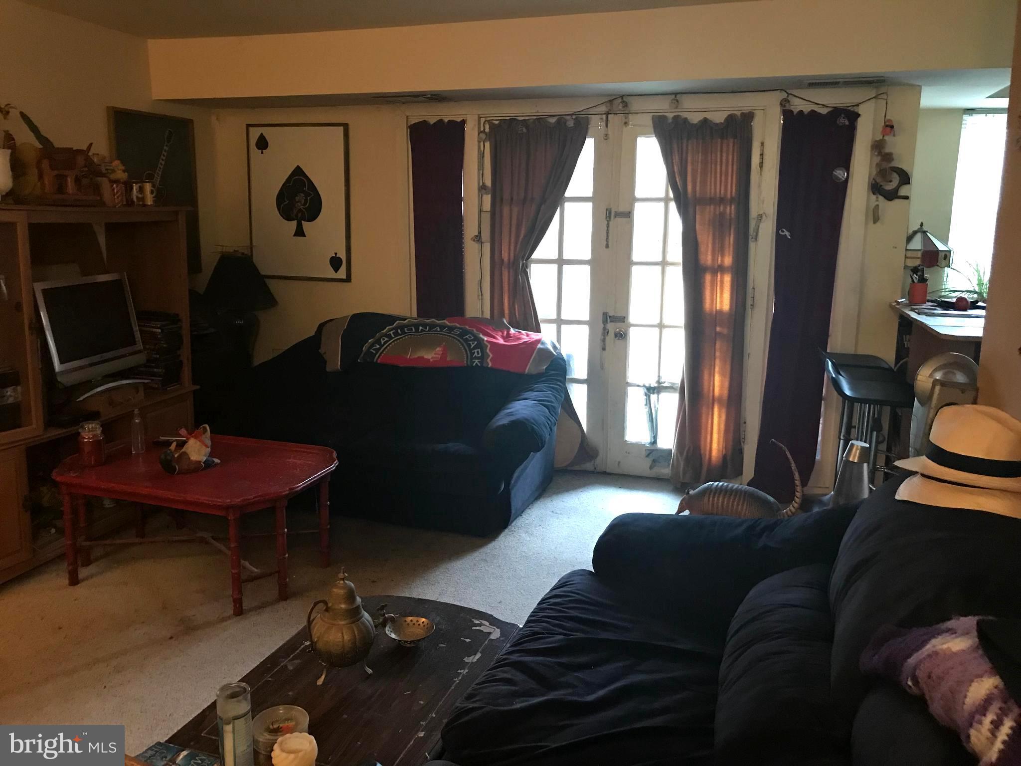 Living area with french doors out to patio
