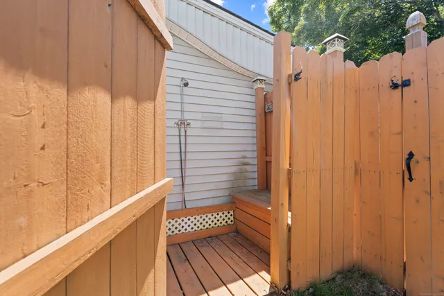 a view of a wooden wall
