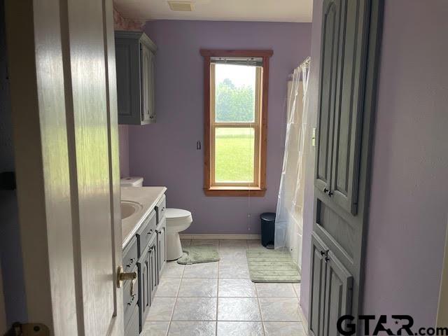 109 Cherry Blossom Road Ore City, TX 75683 - Photo 13 of 32 a bathroom with a sink a toilet and a mirror