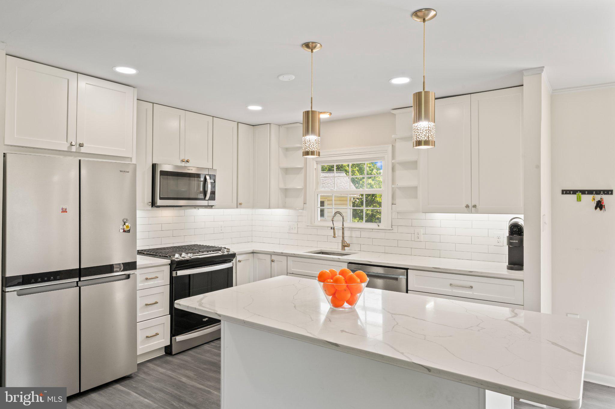 Modern kitchen with sleek finishes.