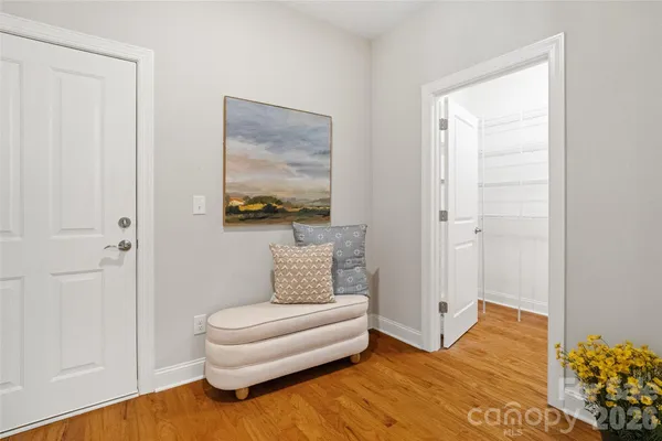 a close view of closet
