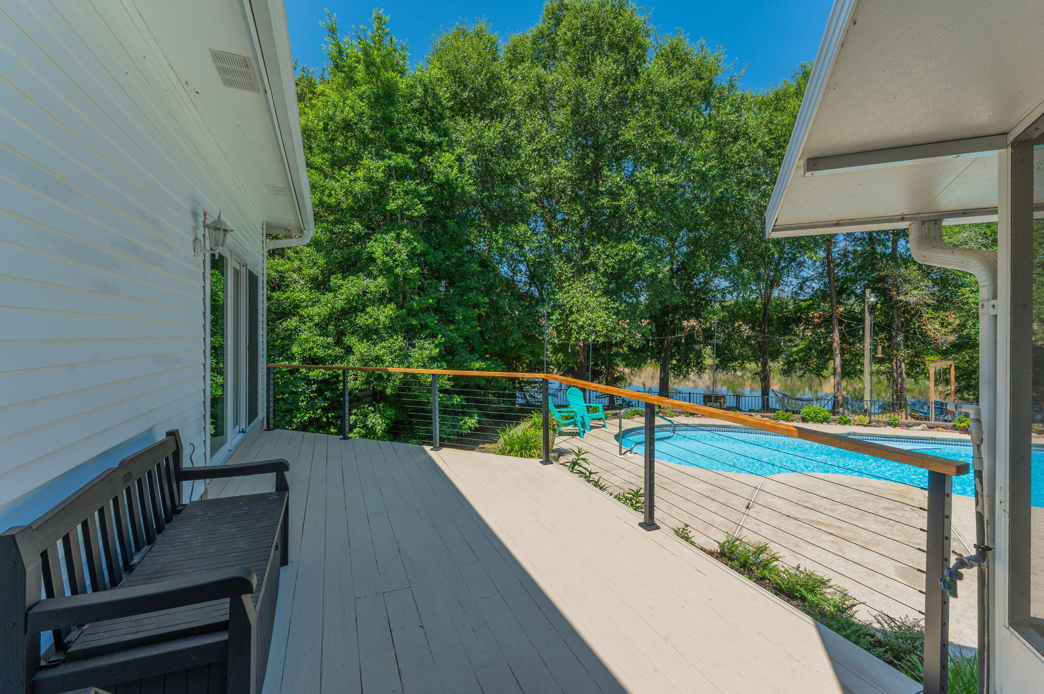 4680 Lovegrass Lane Crestview, FL 32539 - Photo 35 of 49 a view of balcony with wooden floor and fence