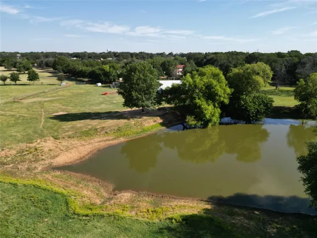 a view of a lake with houses