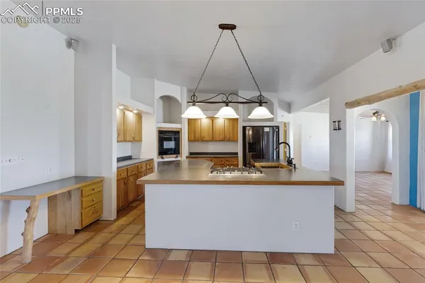 a view of counter top space