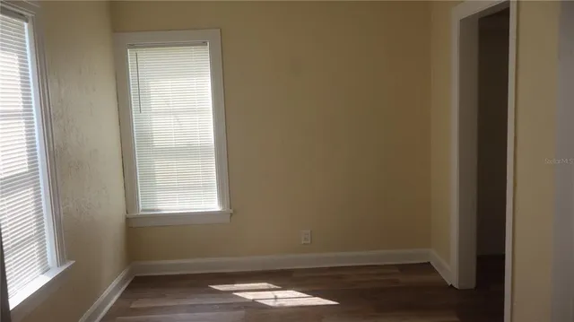 an empty room with a window
