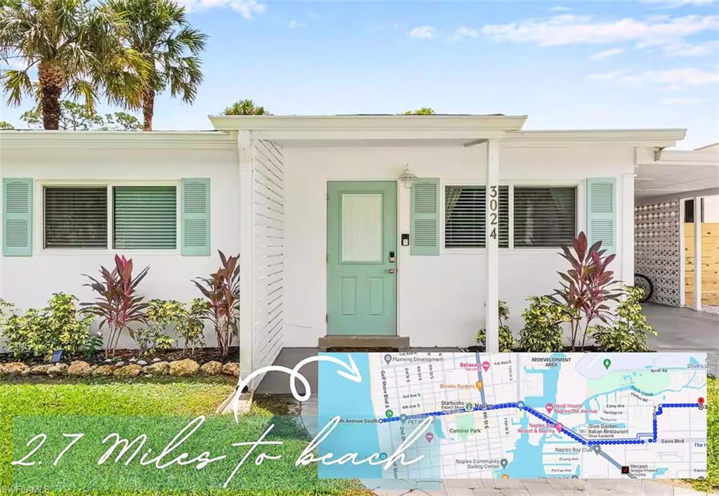 3024 Estey Avenue Naples, FL 34104 - Photo 6 of 19 front view of a house with a yard