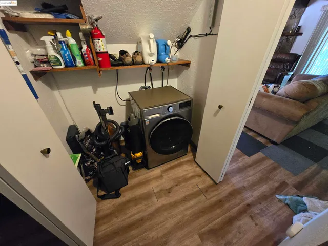 a view of storage and utility room