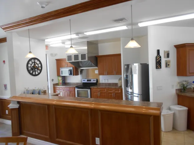 a view of swimming pool with a garden