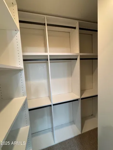 a close view of closet