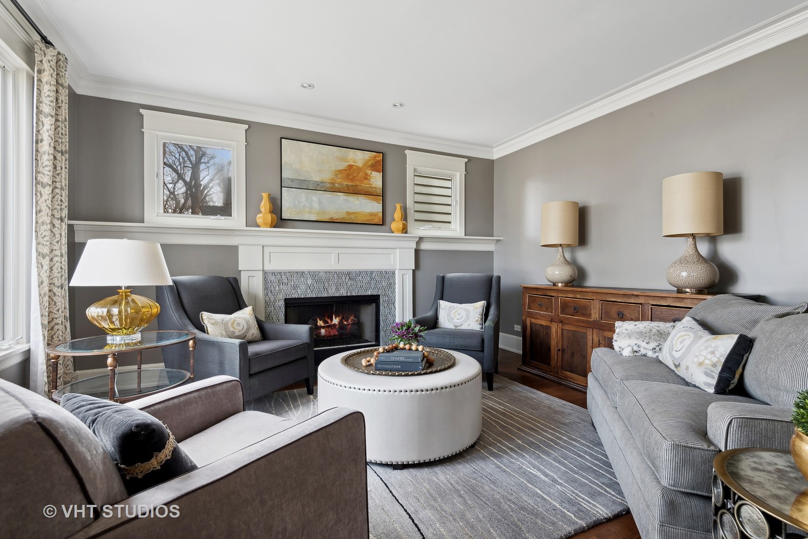 1411 Maple Avenue Wilmette, IL 60091 - Photo 2 of 41 a living room with furniture and a fireplace
