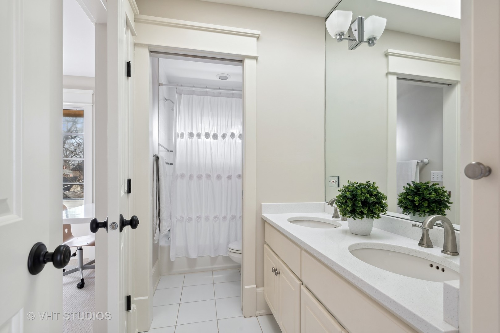 1411 Maple Avenue Wilmette, IL 60091 - Photo 22 of 41 a bathroom with a sink vanity granite tub and shower