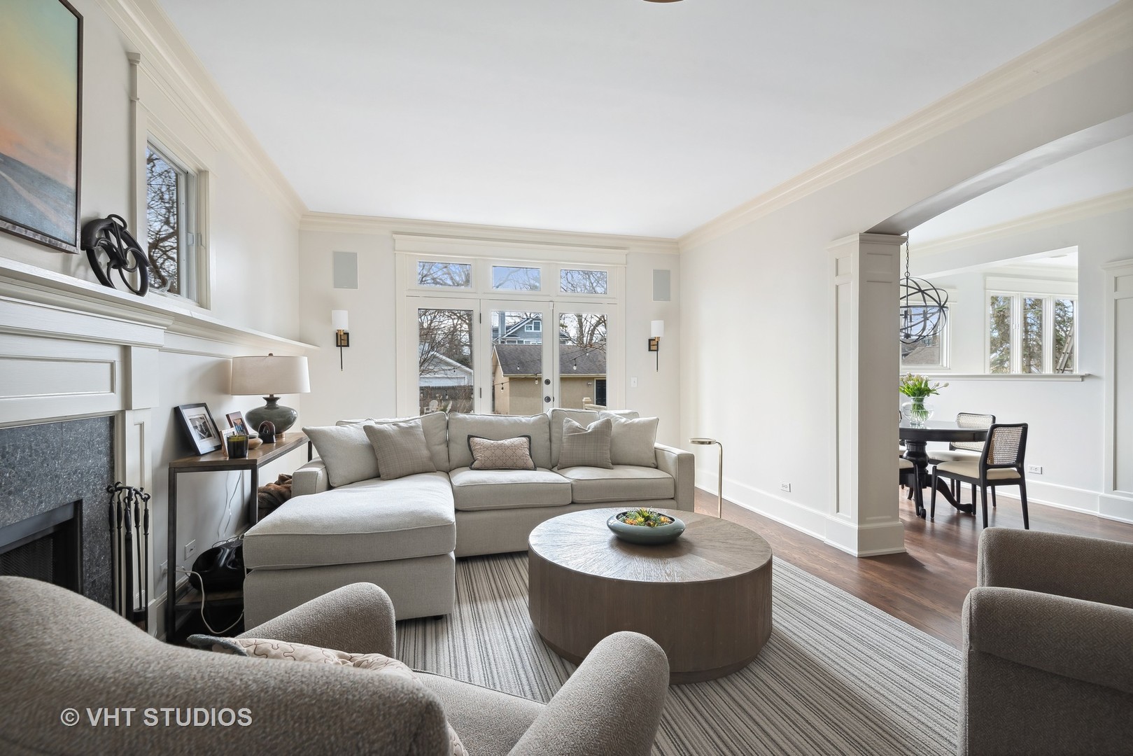 1411 Maple Avenue Wilmette, IL 60091 - Photo 10 of 41 a living room with furniture and a fireplace