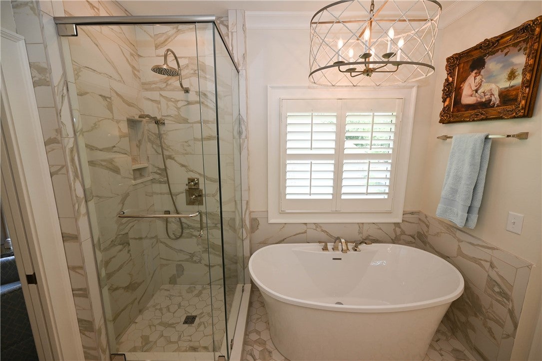 1684 Abby Road Auburn, AL 36830 - Photo 28 of 44 Tiled shower & freestanding soaking tub