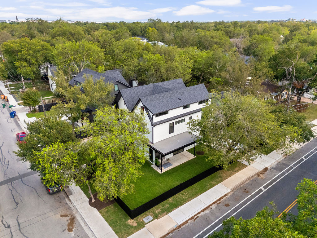 4911 Duval Street Austin, TX 78751 - Photo 29 of 33 an aerial view of a house with a yard