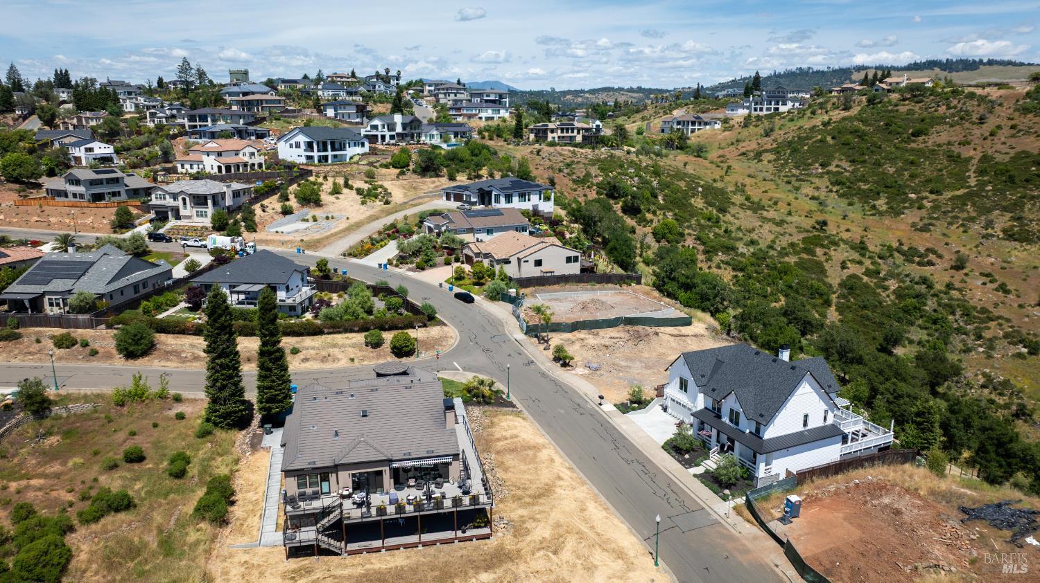 3752 Crown Hill Drive Santa Rosa, CA 95404 - Photo 19 of 24 an aerial view of a house with a garden